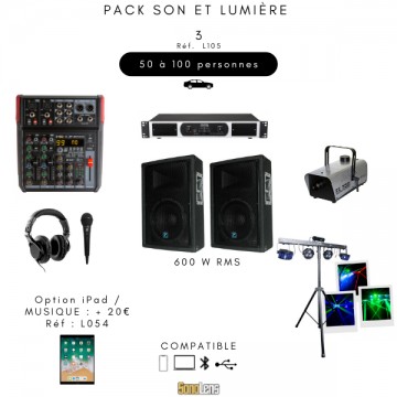 Location pack sonorisation DJ 100 personnes