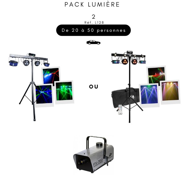 Location Jeu de Lumière - Pack Double LYRE A LED - Pic-Event