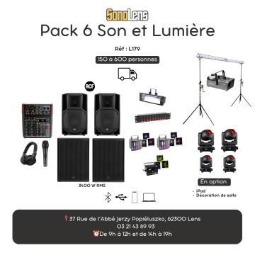 Location Pack 6 son et lumière