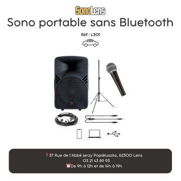 Location sono portable pour musique et discours 250w