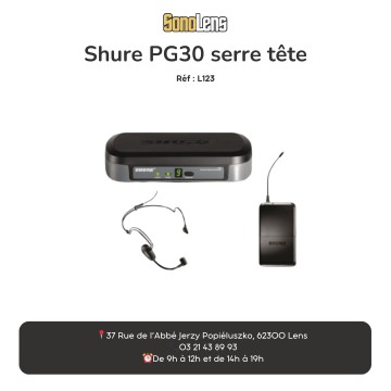 Location Micro HF Shure SERRE TETE PG30