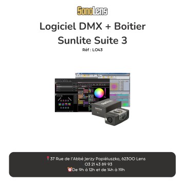 Location Boitier DMX + logiciel Sunlite