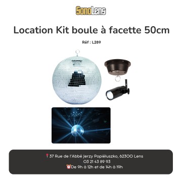 Location Kit boule à facette 50cm