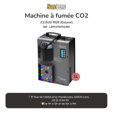 Location Machine à Fumée type Geyser Z1520 RGB(LED) + 1L liquide effet CO2