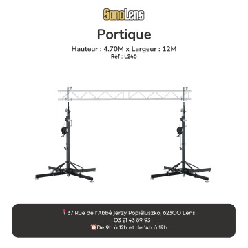 Location Pont lumière à treil 4.70m x 12m