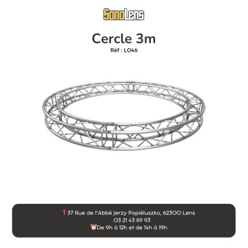 Location Cercle Structure carré 3 m