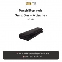 Pendrillon Noir 3m x 3m 