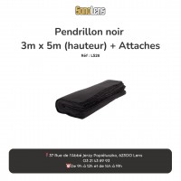 Pendrillon Noir 3m x 3m 