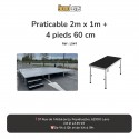 Location praticable 2m x 1m + pieds