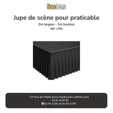 Jupe de scène pour praticable