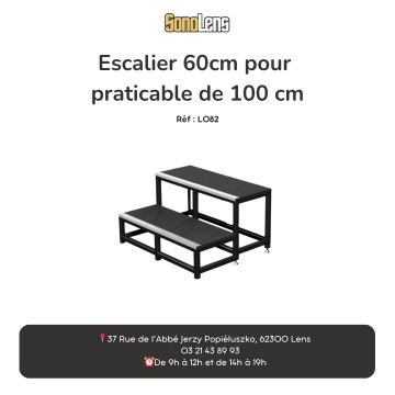 Location escalier 60/80 pour praticable