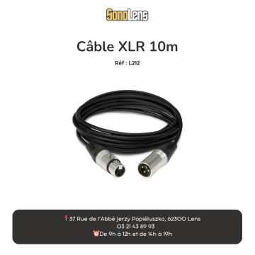 Location câble XLR 10 mètres