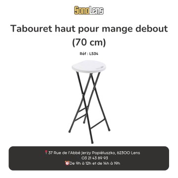 Location tabouret haut pliant