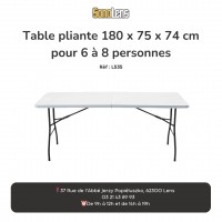 Location table pliante 6/8 personnes