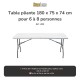 Location Table Pliante 6/8 Personnes