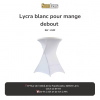 Housse mange debout en lycra blanc