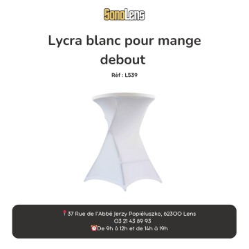 Housse mange debout en lycra blanc