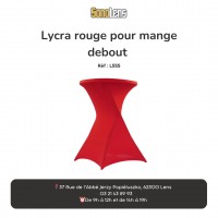 Location housse mange debout en lycra rouge